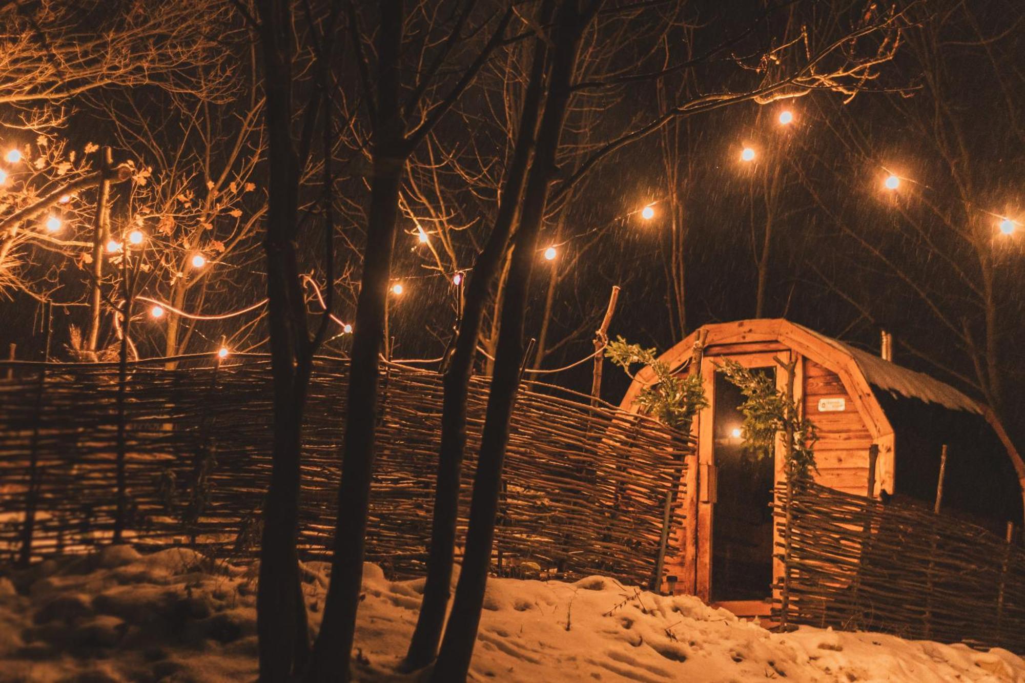 Cozy Wood Hut On The Farm Villa Trebivlice Exterior photo